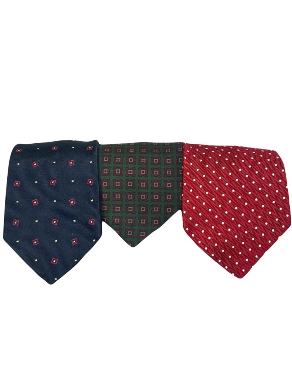 Vtg J.Crew Lauren Ralph Lauren Neckties Men’s Multicolored Polka Dot Geometric